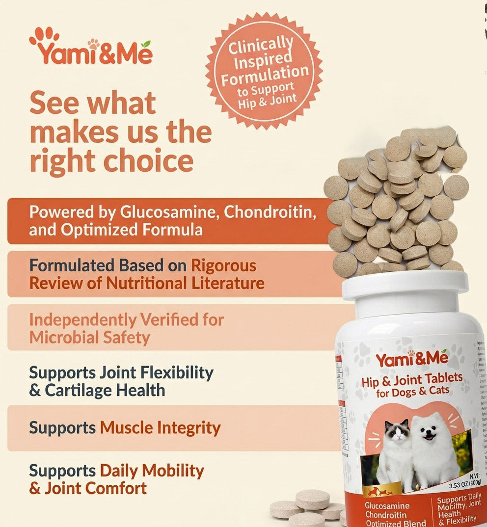 Yami&Me Pet Nutrition Supplements Hip & Joint Tablets